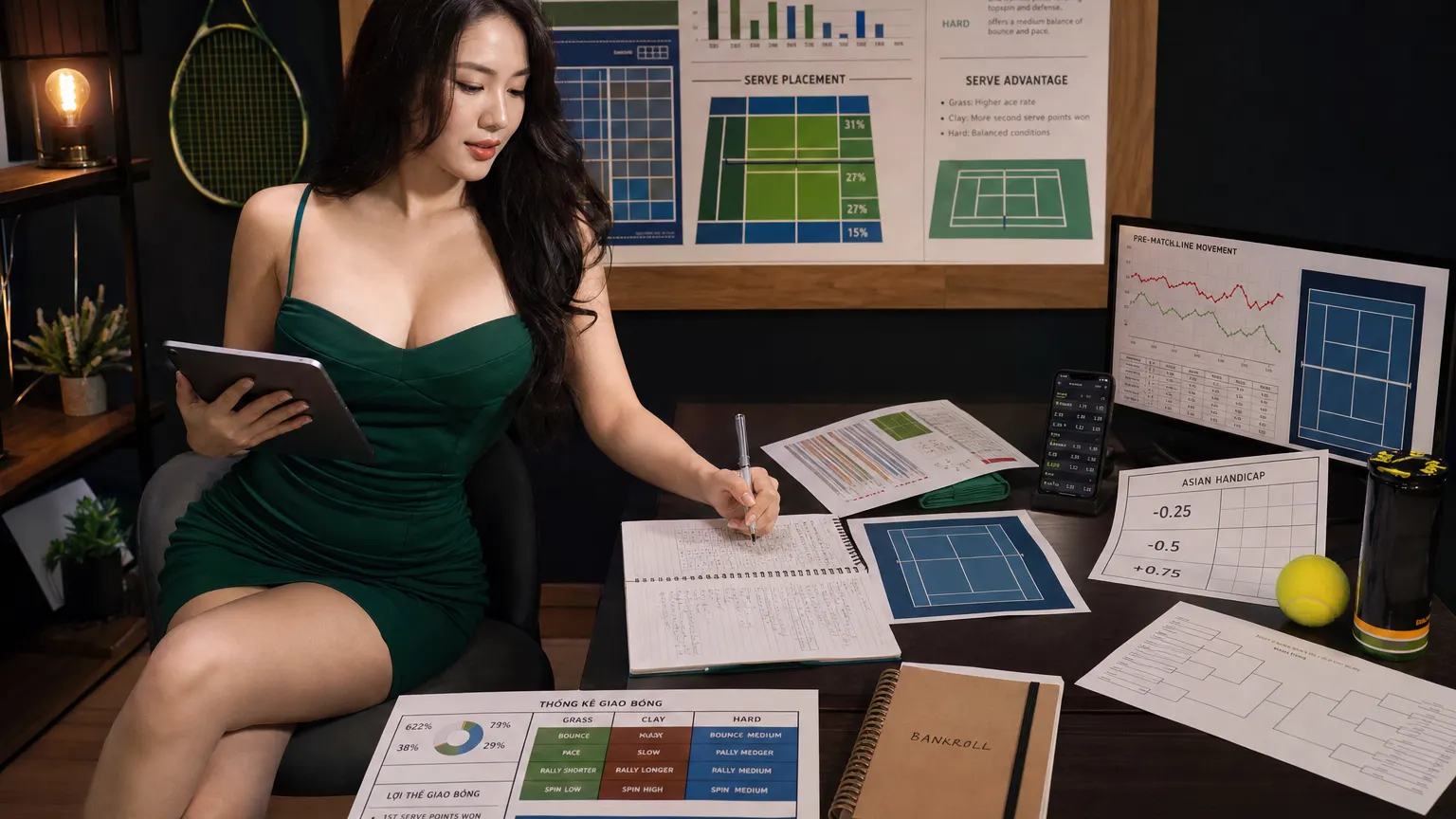 Hướng dẫn phân tích sân tennis và hình thức thi đấu cho cược thủ online